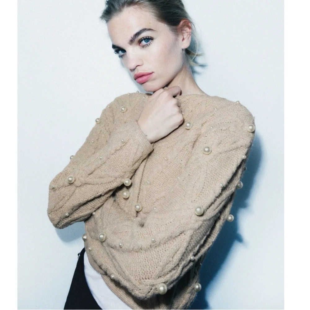 PEARL CABLE KNIT CARDIGAN SIZE L - Picture 3 of 8